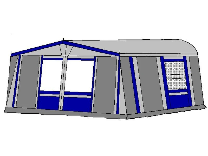 Te Velde Voortent De Wenne 310 Cm Blauw - Afbeelding 2