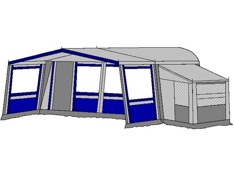 Te Velde Voortent De Wenne 310 Cm Blauw - Afbeelding 3