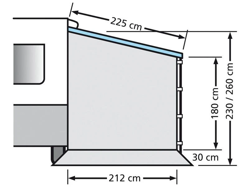 Eurotrail Zijwand Cassetteluifel Zonder Raam - Afbeelding 2