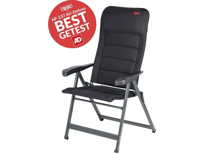 Crespo Kampeer Standen Stoel Ap-237 Air-deluxe Zwart Kleur 80 - Afbeelding 2