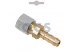 GOK Knelkoppeling 8mm + Slangpilaar Koper