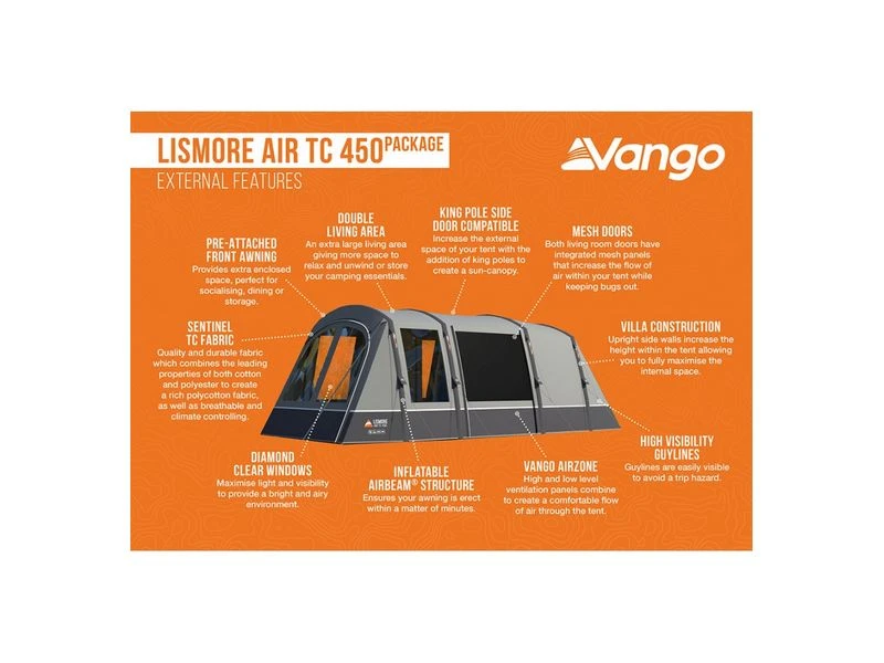 Vango Opblaasbare Tent Lismore Air Tc 450 Package - Afbeelding 4