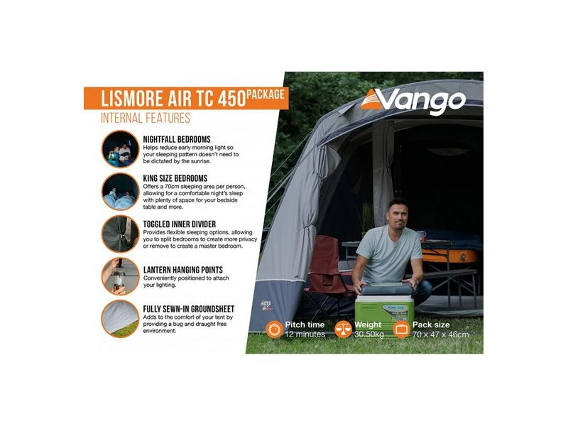 Vango Opblaasbare Tent Lismore Air Tc 450 Package - Afbeelding 5
