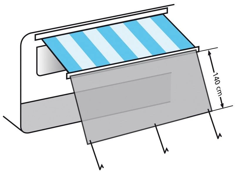 Eurotrail Sunblocker 400 X 140 Cm - Afbeelding 4