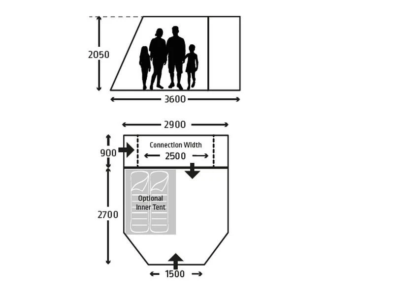 Kampa Camper-bus Voortent Action - Afbeelding 2