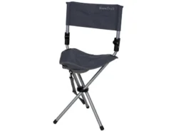 Eurotrail Vouwkrukje+Rugleuning Escabeau Staal Grijs