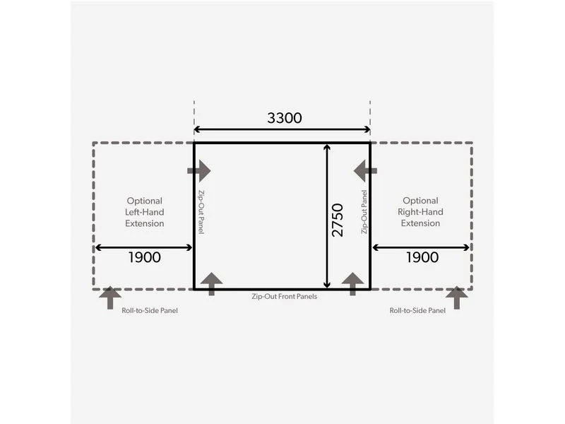 Kampa Dometic Opblaasbare Voortent Club Air Pro 330 S - Afbeelding 2