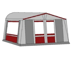 Te Velde Voortent De Vaart Lux 240 Cm Bordeaux