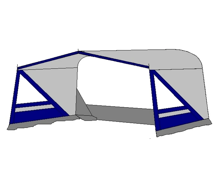 Te Velde Luifel Tarik 220 Cm Blauw - Afbeelding 2